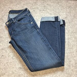 Hudson Bacara Crop Straight Cuffed Jeans, Size 25